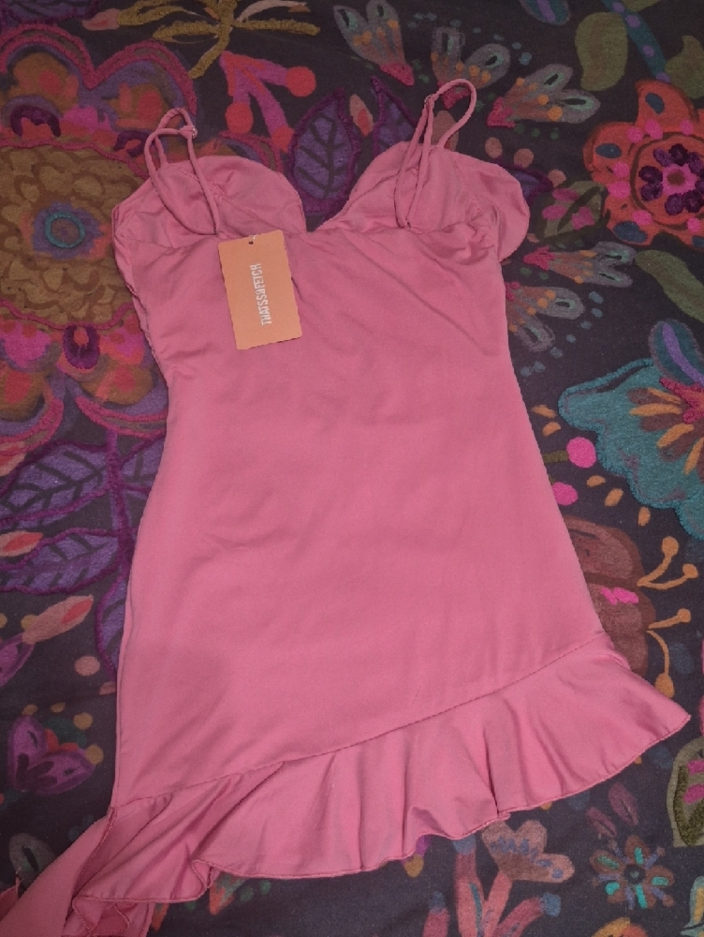 Pink Ruffle Camisole Dress - Picture 3 of 10